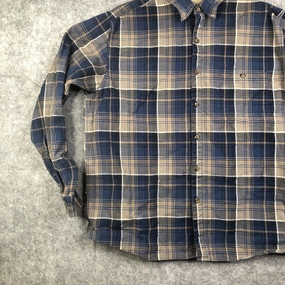 Eddie Bauer Shirt Shacket Men's XL Tall Heavy Cotton Button Up Collared Utility - Picture 2 of 8